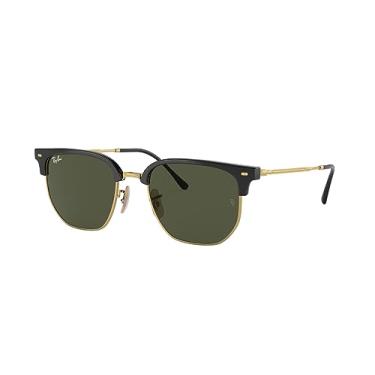 Imagem de Óculos de Sol Ray-Ban New Clubmaster 0RB4416 601/31 Tam 53 / Preto/Ouro - Lentes Verde