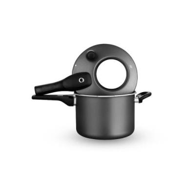 Imagem de Panela De Pressão Fechamento Externo Com Visor De Vidro Grafite 4,5l M