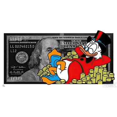 Imagem de Arte de parede, pintura, impressão em tela, dinheiro, pato, 30x60cm