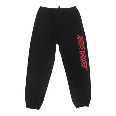 Imagem de Calça Santa Cruz Moletom Classic Strip Track Pants - Preto/Vermelho-Masculino