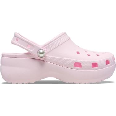 Imagem de Sandália Crocs Classic Platform Pearl Clog Pink Milk-Feminino