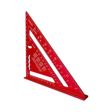 Imagem de Régua Triangular De Liga De Alumínio De 7 Polegadas Com Transferidor M