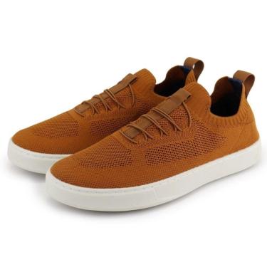 Imagem de Tenis Knit Saptenis Masculino Tecido Fechamento Elastico Solado Borracha Palmilha Gel Confortavel-Masculino