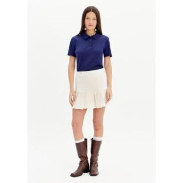 Imagem de Saia Curta com Pregas-Feminino