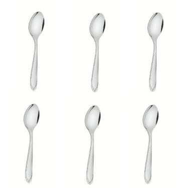 Imagem de Kit 6 Colheres Sopa Mesa Inox Grande Talher Faqueiro Jogo - On