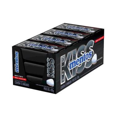 Imagem de Bala Mentos Kiss Menta Forte 35g Embalagem com 12 Unidades