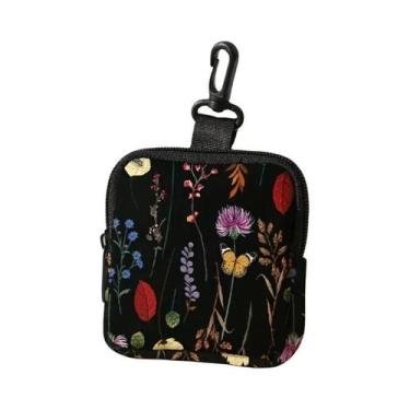 Imagem de Carteira De Moedas Com Estampa Floral De Grande Capacidade, Bolsa De A