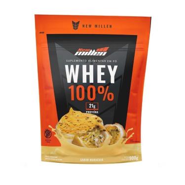Imagem de Whey 100% - 900g Refil Maracujá - New Millen-Unissex