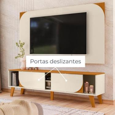 Imagem de Combo Duna Bancada com Painel de Tv até 65 polegadas Madetec, Cinamomo