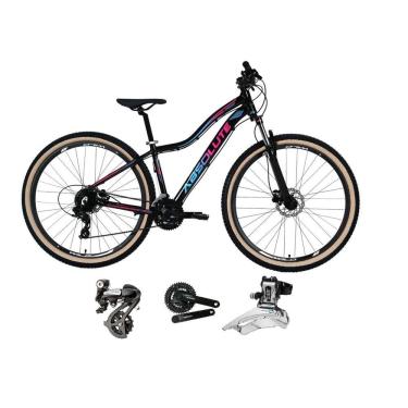 Imagem de Bicicleta aro 29 Absolute Hera Feminina Shimano Altus 24V Freio a Disco Hidráulico Garfo com Trava Pneus Faixa Bege - Preto