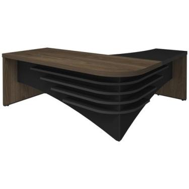 Imagem de Mesa Tamburato Artany Diretor Cor Charuto Com Preto LE, Charuto e Pret