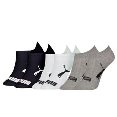 Imagem de Kit 3 Pares Meias Invisível Puma Sapatilha Adulto Original, Sortido, 3