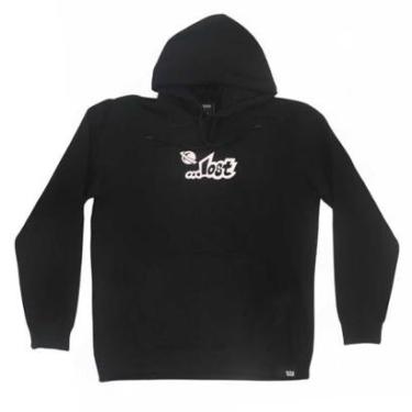 Imagem de Moletom Lost Canguru Logo Fire - Preto-Masculino