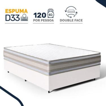 Imagem de Cama Box com Colchão de Espuma D33 Double Face Territory Hellen Casal 