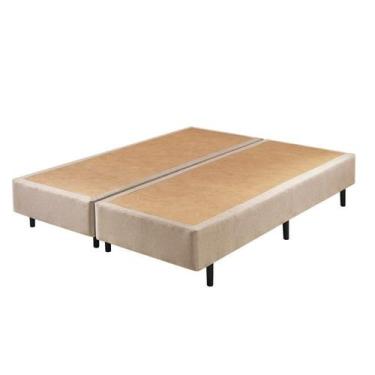 Imagem de Sommier King Size Relax Duo Confort II 193x203x40 - Bege - Ecoflex, Be