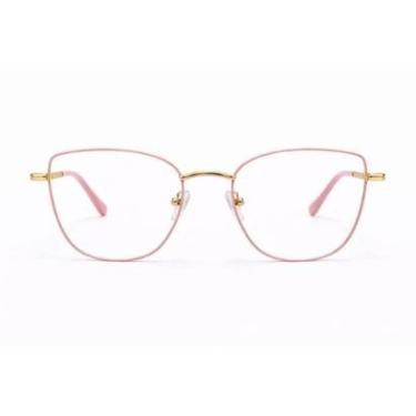 Imagem de Armação Óculos Quadrada Haste Detalhe Fashion-Feminino