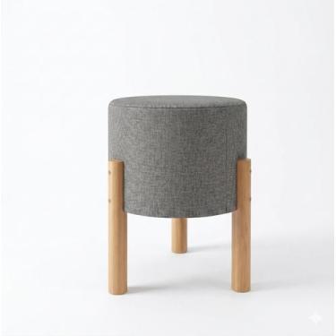 Imagem de Puff decorativo egito para sala e quarto cinza - MW Utilidades