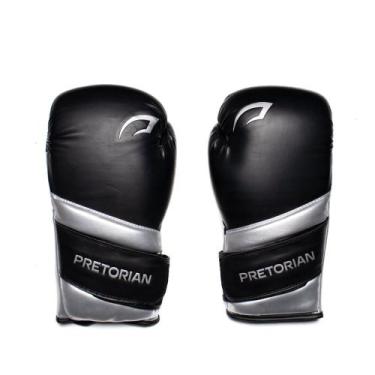 Imagem de Luva Unissex Pretorian Elite Boxe Fecho Duplo Preto/Prata, Preto, Prat