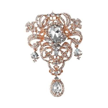 Imagem de Broche De Coroa Com Strass De Alta Qualidade Para Mulheres, Estilo Eur