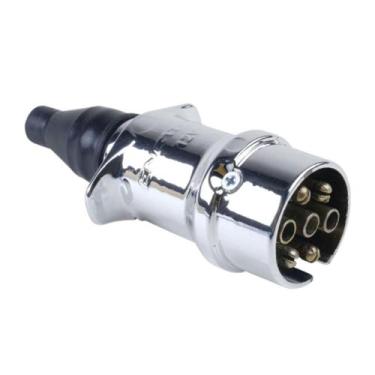 Imagem de ENGATE CARRETINHA MACHO 7 POLO ALUMINIO CROMADO para ENGATE  - ENGATCA