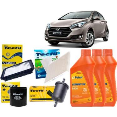 Imagem de Kit Troca De Óleo 5w30 e Filtros Hyundai Hb20 e Hb20s 1.0 12v 2018 201