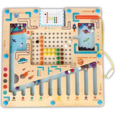 Imagem de Labirinto Tabuleiro Magnético De Madeira Brinquedo Montessori Infantil
