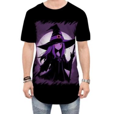 Imagem de Camiseta Longline Bruxa Halloween Púrpura Festa 14 - Kasubeck Store®, 