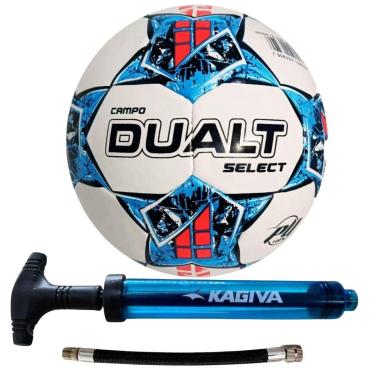 Imagem de Kit 01 Bola De Futebol Campo Dualt Select Pro Costurada á Mão +01 Bomba De Ar Kagiva Du...