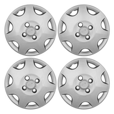 Imagem de Calota Aro 13" cor Prata Modelo Celta 2006 Jogo c/ 4 Calotas Grid - 11