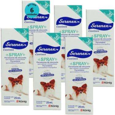 Imagem de Serenex Spray 25ml Para Cães Kit Com 6 unidades - Konig