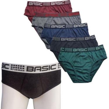 Imagem de Kit 10 Cueca Slip Adulto com cós Algodão Cuecas Anti Alergica Elastico