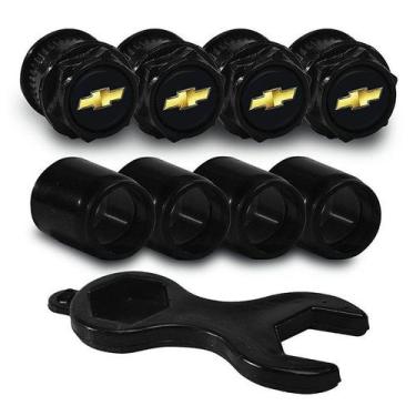 Imagem de Bicos Capa de Válvula Preto Pneu GM Celta Corsa Onix Prisma Preto - DC