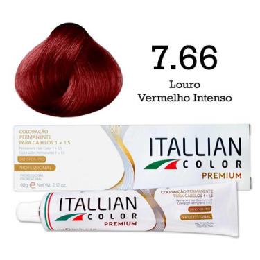 Imagem de Coloração Itallian Color 7.66 Louro Vermelho Intenso - Itallian Hairte