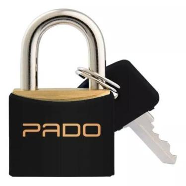 Imagem de Cadeado Preto Academia Armario Cofre Gaveta 20mm Pado