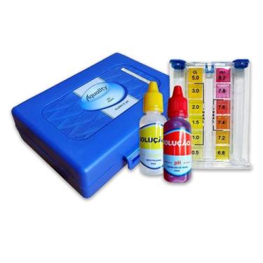 Imagem de Kit Teste Medidor Estojo Análise De Ph E Cloro Para Piscinas Água Aqua