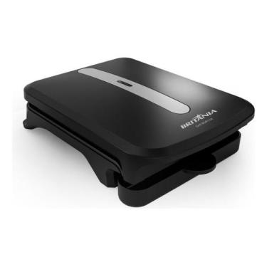Imagem de Grill Britânia 750w 2 Sanduiches Chapas Antiaderentes Bgr12a Cor Preto