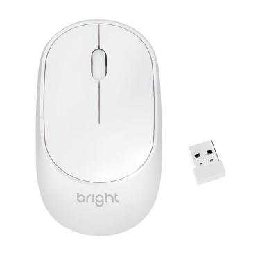 Imagem de Mouse sem Fio Bright MS001 - 2.4GHz - 1600dpi - Branco
