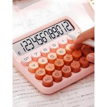 Imagem de Calculadora Estilo Retrô Retangular 12 Dígitos Colorida Aiker AK-J038,