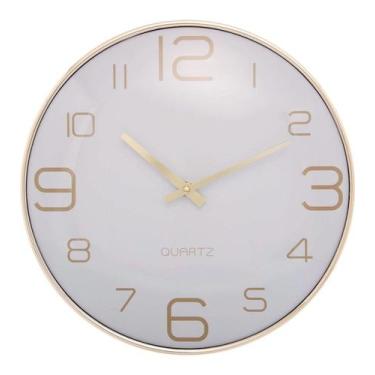 Imagem de Relógio De Parede 30,5cm Por 4,5cm Quartz De Plástico Chronos Cinza Co