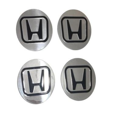 Imagem de Kit Calota Calotinha Tampa Centro Roda New Civic Hrv Crv Alto Relevo -