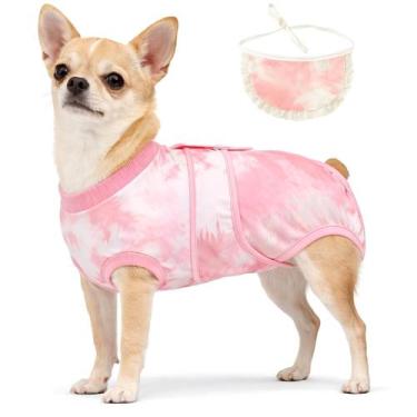 Imagem de Roupa de Recuperação para Cães YibooAura XS com Bandana Pós-Cirúrgica