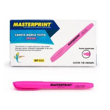 Imagem de Caneta marca texto rosa masterprint mp 612 caixa c/12 unidades