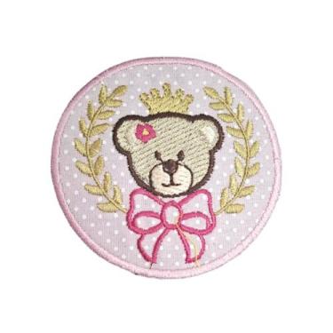 Imagem de Aplique termocolante urso/laço 7 cm unidade - CARRETEL