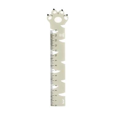 Imagem de Régua plástica 15 cm Pet BRW Cor:Cinza, Cinza