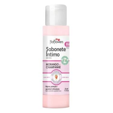 Imagem de Sabonete Intimo Liquido Mantem PH Natural 35ml Refrescante Morango com