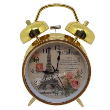 Imagem de Relógio 16cm Sino Martelinho Despertador Estilo Retrô LE8122 - Lelong,