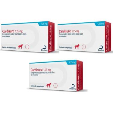 Imagem de 3 Cardisure 1,25mg 80 Comprimidos Dechra