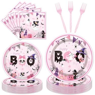 Imagem de Conjunto de talheres de festa EUOYUFO Happy Boo Day Halloween 96 unida