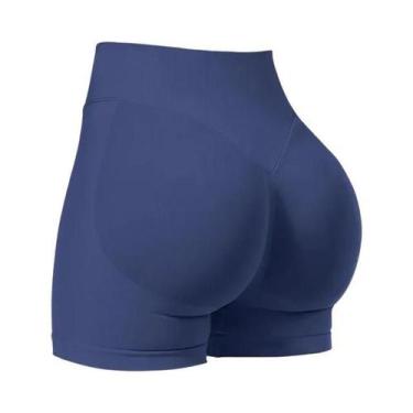 Imagem de Shorts De Yoga E Academia De Alta Elasticidade Com Cintura Baixa E Sem