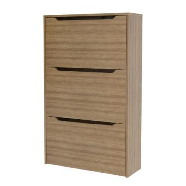 Imagem de Sapateira 3 Portas Basculantes para Até 20 Pares SA3405 Amêndoa - Tecn